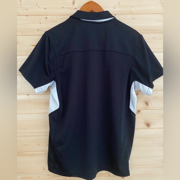 OTS NFL Philadelphia Eagles Men’s Small Poly Dot Polo Black White Logo - Picture 4 of 8